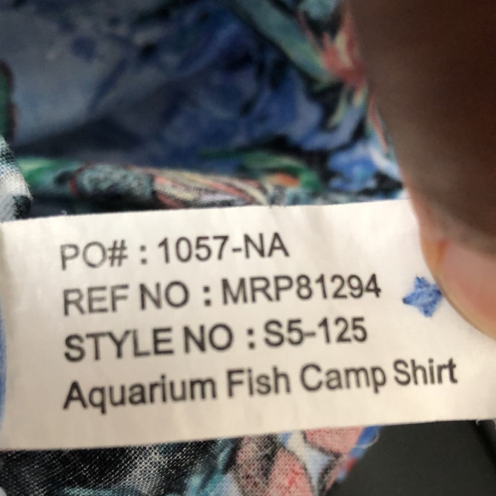 Murray Productions Blue Aquarium Short Sleeve Button Down Shirt size 2X - Picture 7 of 7